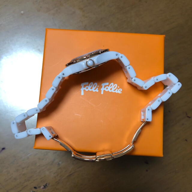 未使用】folli follie 腕時計 セラミック 白 ピンクゴールド www