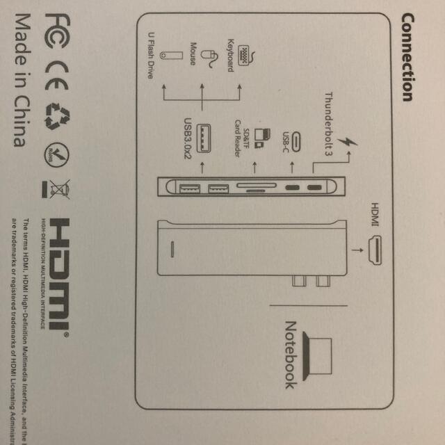 【最終値下げ！ほぼ未使用】MacBook用ハブ スマホ/家電/カメラのPC/タブレット(PC周辺機器)の商品写真