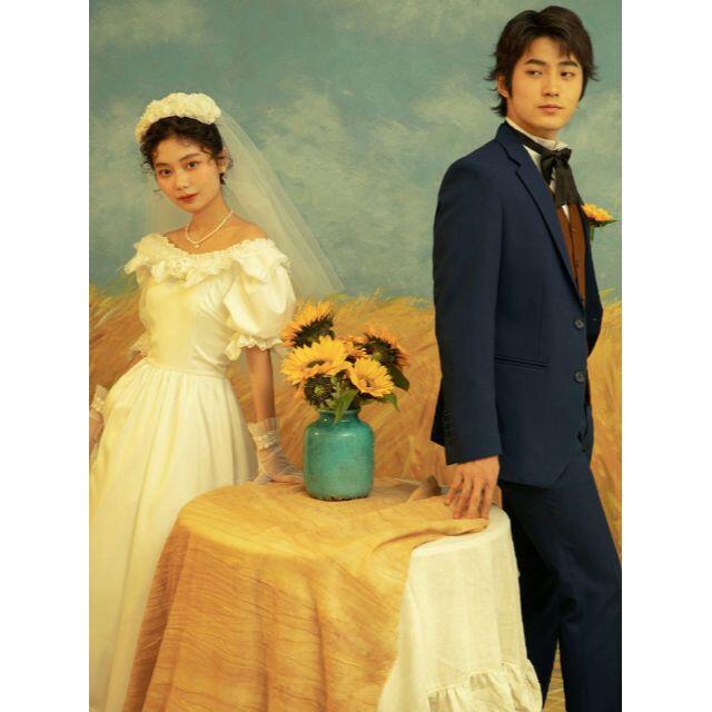 オフショルダーレトロクラシカル半袖ウェディングドレス結婚式前撮りドレスf1の通販 By 信の祈り ラクマ