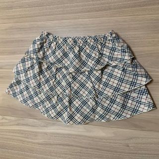 バーバリー(BURBERRY)のBurberry チェック柄フリルスカート スナップ付き90cm(スカート)