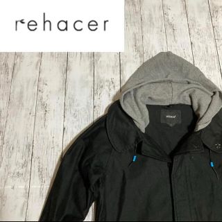 レアセル(rehacer)の【rehacer】レアセル 重ね着風 フード付きブルゾン アウター ジャケット(ブルゾン)