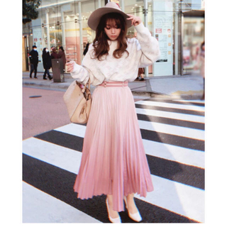 エイミーイストワール(eimy istoire)の♡ グラデーションプリーツスカート pink セット可能💕(ロングスカート)