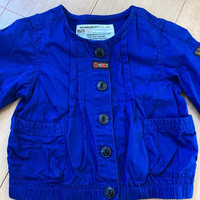 JUNK STORE(ジャンクストアー)のノーカラージャンバー 100cm キッズ/ベビー/マタニティのキッズ服女の子用(90cm~)(ジャケット/上着)の商品写真