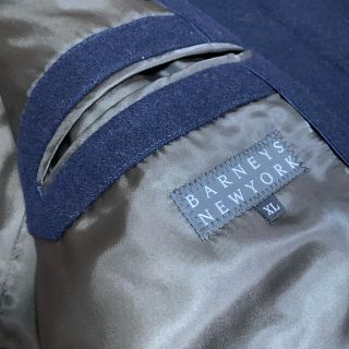 BARNEYS NEW YORK カシミヤ混ウールコート ネイビー XL