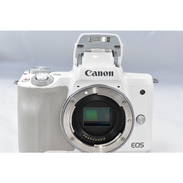 Canon ミラーレス EOS Kiss M  ホワイト本体のみミラーレス一眼