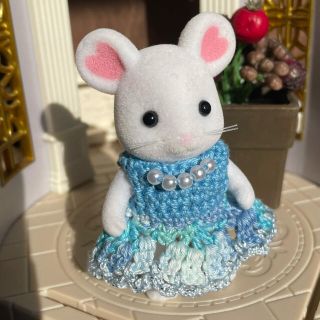 エポック(EPOCH)のハンドメイド♡シルバニア水色ドレス(その他)