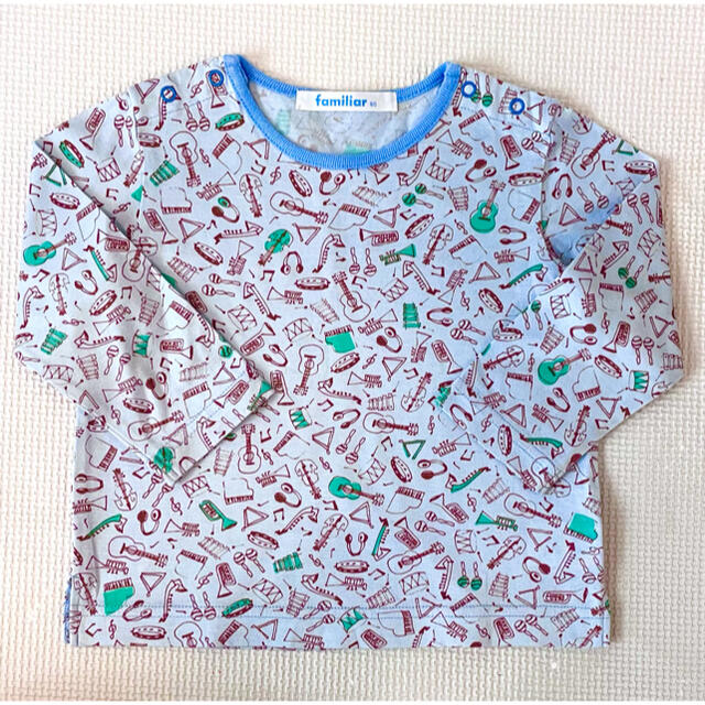 familiar(ファミリア)の【美品】★ファミリア★familiar★長袖Tシャツ★80★ キッズ/ベビー/マタニティのベビー服(~85cm)(Ｔシャツ)の商品写真