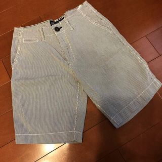 アメリカンイーグル(American Eagle)のアメリカンイーグル　ブルー　ヒッコリー短パン　26 小さなサイズ(ショートパンツ)