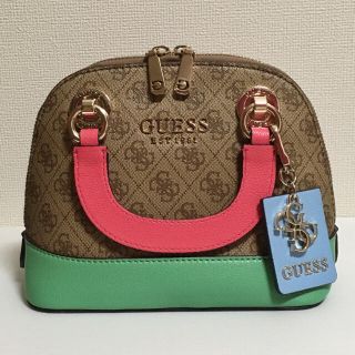 ゲス(GUESS)のGUESS スモールドーム2wayハンドバッグ ショルダーバッグ ブラウン(ショルダーバッグ)