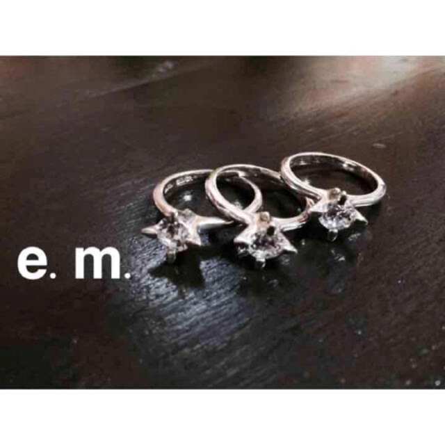 BEAMS(ビームス)のe.m. eternalパールring&3連リングset レディースのアクセサリー(リング(指輪))の商品写真