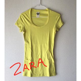 ザラ(ZARA)のZARA イエローカットソー(カットソー(半袖/袖なし))