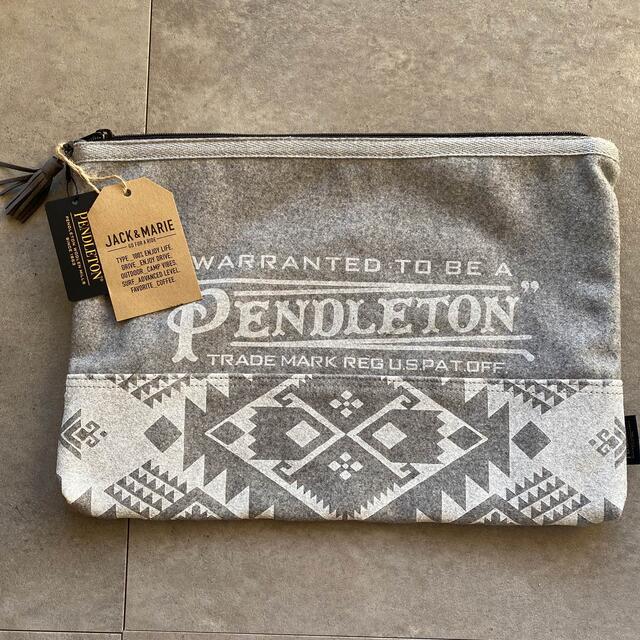 PENDLETON(ペンドルトン)のペンドルトン　メルトンクラッチバッグ　グレー レディースのバッグ(クラッチバッグ)の商品写真