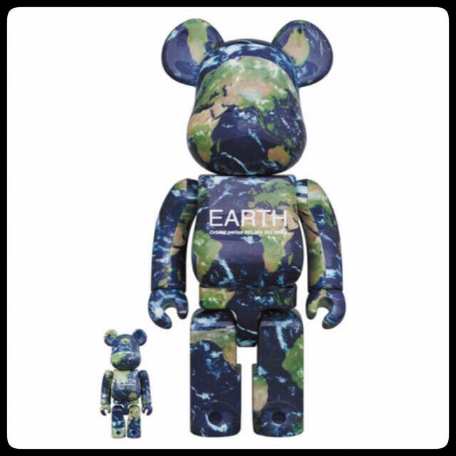 MEDICOM TOY(メディコムトイ)のEARTH BE@RBRICK 100％ & 400％ ハンドメイドのおもちゃ(フィギュア)の商品写真