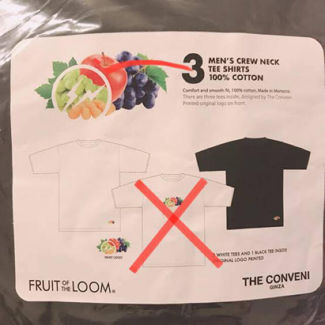 【THE CONVENI × FRUIT OF THE LOOM】3P TEE