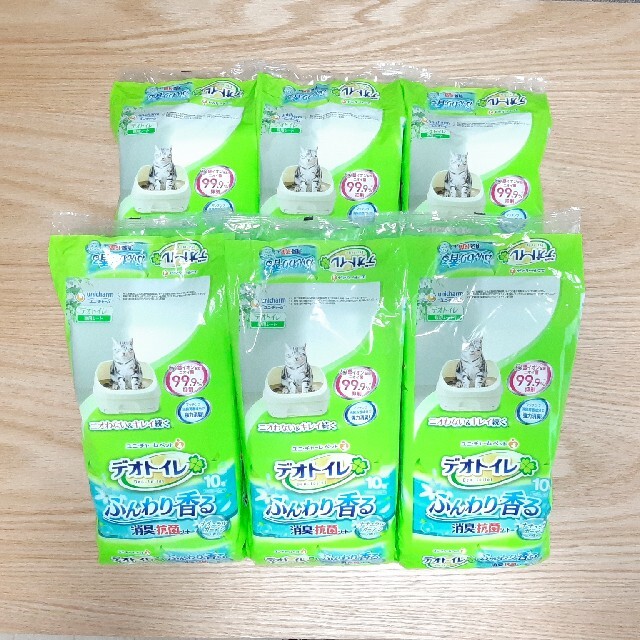デオトイレ　消臭·抗菌シート　10枚×6袋