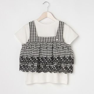 ポンポネット(pom ponette)のポンポネット新品新作タグ付きレースビスチェTシャツセット160(Tシャツ/カットソー)