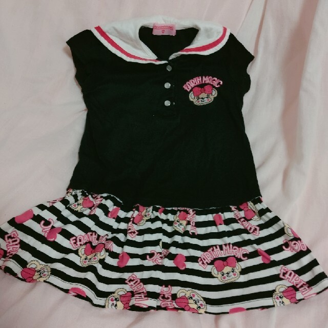 EARTHMAGIC(アースマジック)のアースマジックセーラワンピース キッズ/ベビー/マタニティのキッズ服女の子用(90cm~)(ワンピース)の商品写真