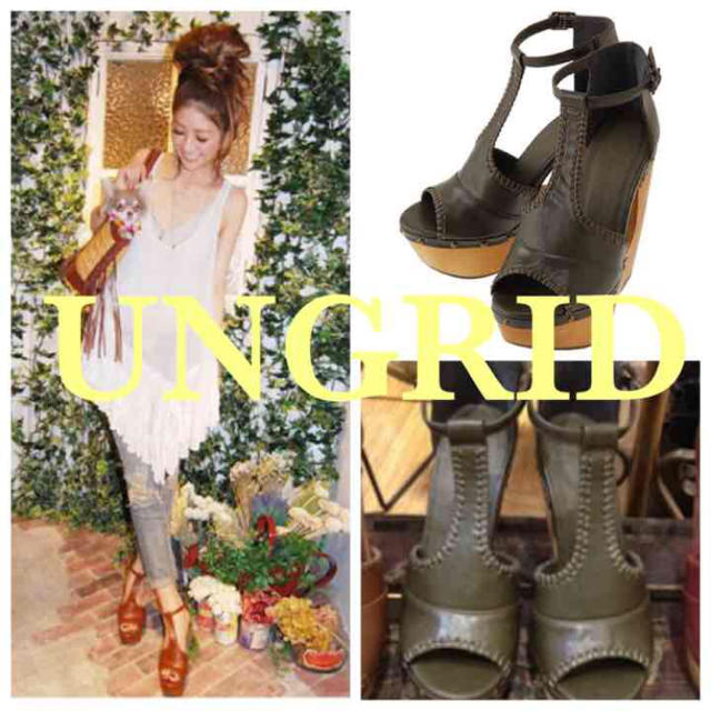 Ungrid(アングリッド)のUNGRID変型ウエッジサンダル レディースの靴/シューズ(サンダル)の商品写真