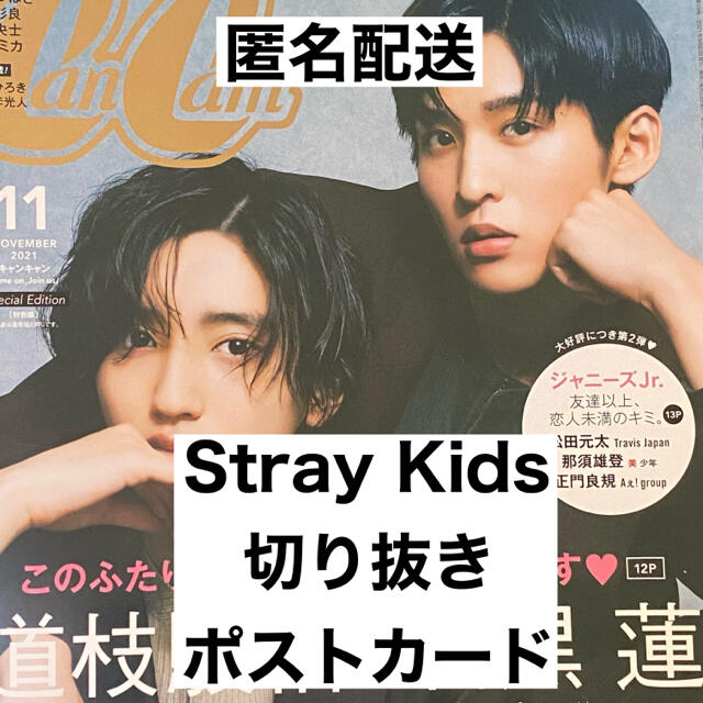 小学館(ショウガクカン)の【匿名配送】CanCam 11月号 Stray Kids 切り抜き エンタメ/ホビーの雑誌(ファッション)の商品写真