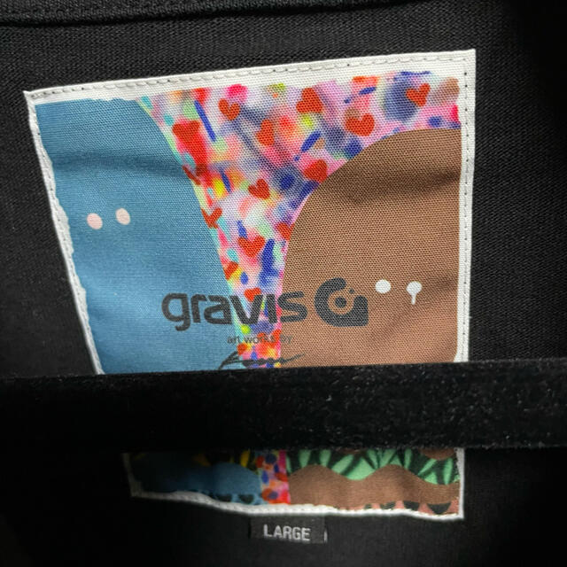 gravis(グラビス)の【gravis×Ryuji Kamiyama/グラビス】フードパーカー【L】黒 メンズのトップス(パーカー)の商品写真