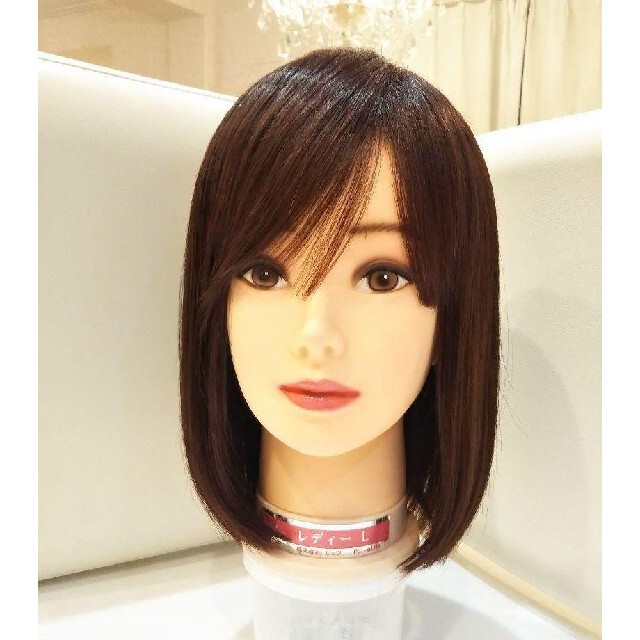 レミー人毛100%ウィッグ総手植え地肌✨石田ゆり子❣️艶髪ふんわり美人