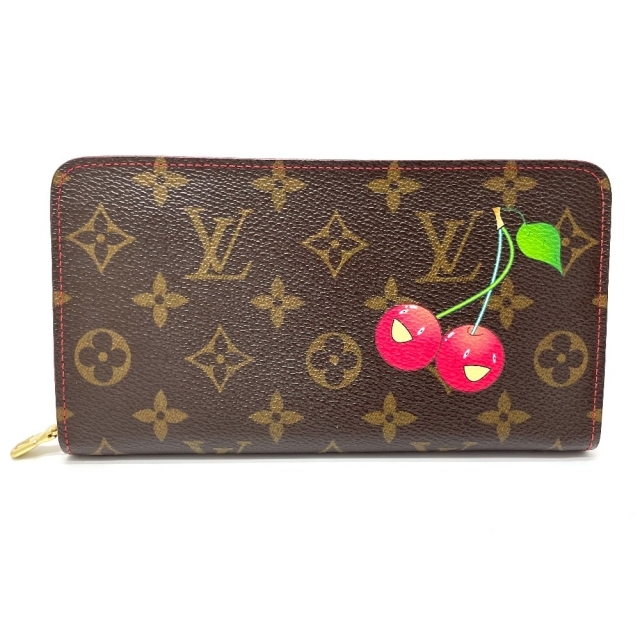 ルイヴィトン LOUIS VUITTON ポルトモネ ジップ M95006 モノグラム チェリー ラウンドファスナー 長財布 モノグラムキャンバス ブラウン