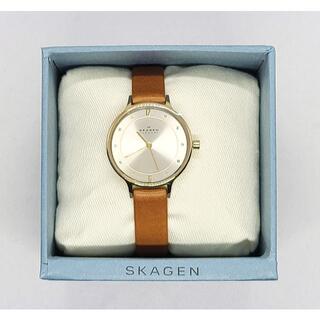 スカーゲン(SKAGEN)の【送料無料】スカーゲン SKAGEN ブラウンレザー SKW2147 レディース(腕時計)