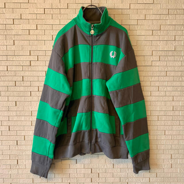 FRED PERRY(フレッドペリー)の【sup様専用】フレッドペリー ジャージ トラックジャケット グリーン×グレー メンズのトップス(ジャージ)の商品写真