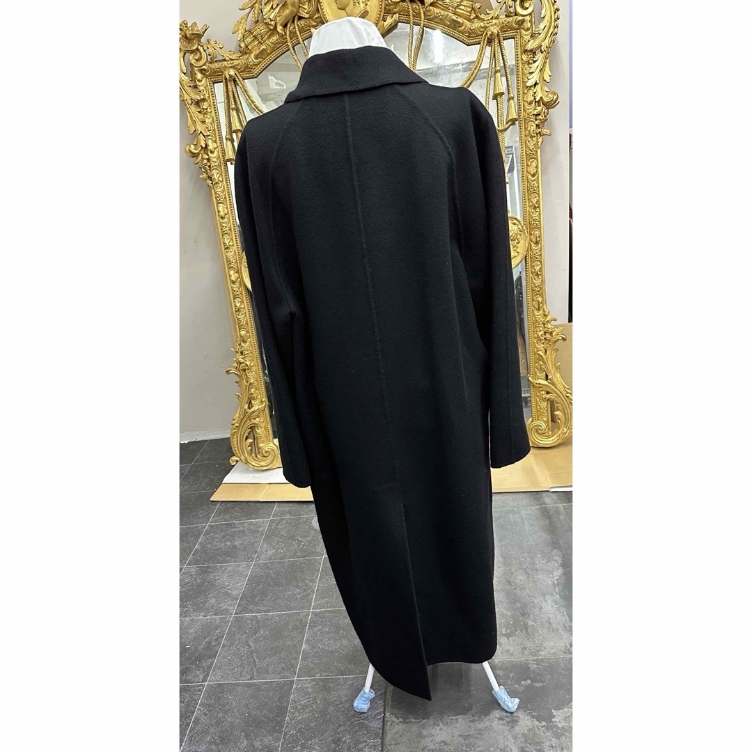 三越(ミツコシ)のmen's ロングコート　M  至宝カシミア  100%  黒　中古 メンズのジャケット/アウター(ステンカラーコート)の商品写真