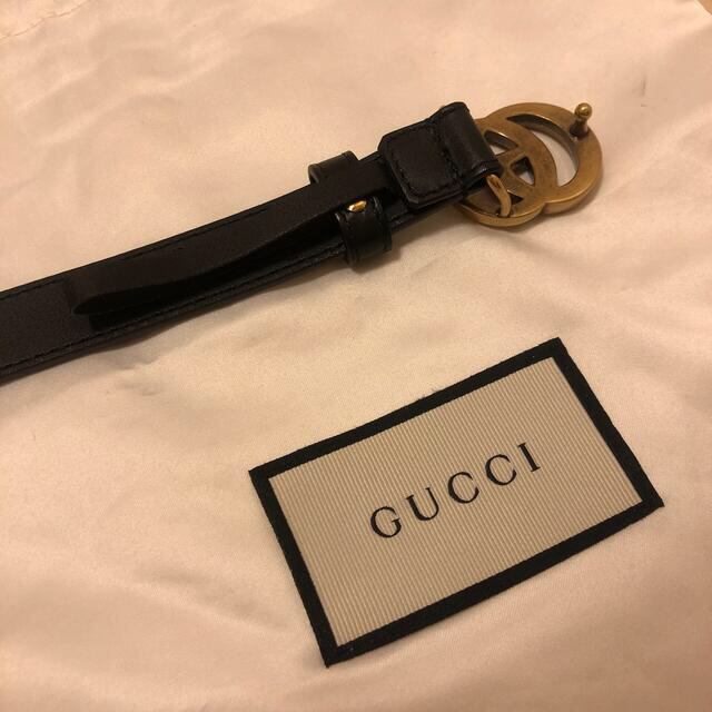 Gucci(グッチ)のGUCCI  レザーベルト　ダブルGバックル レディースのファッション小物(ベルト)の商品写真