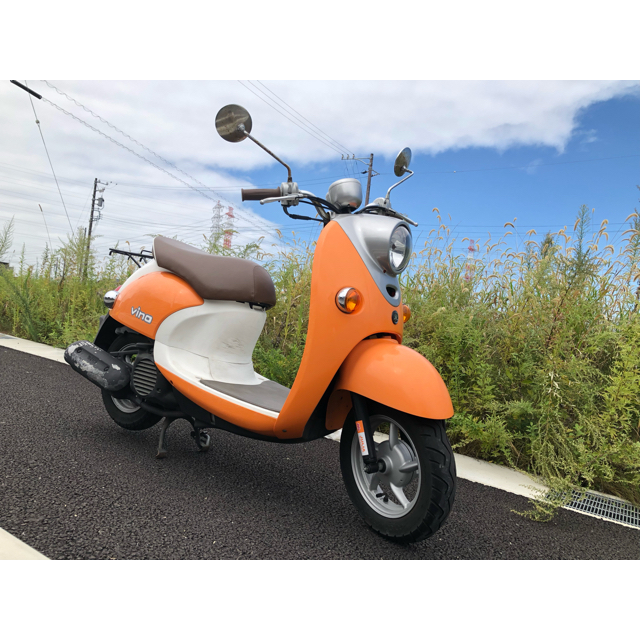 ヤマハ(ヤマハ)のHAKU様専用＊おしゃれビーノ50cc＊オレンジ 自動車/バイクのバイク(車体)の商品写真