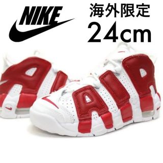 ナイキ(NIKE)の希少! 海外限定 NIKE AIR MOREUPTEMPO ジムレッド 24cm(スニーカー)