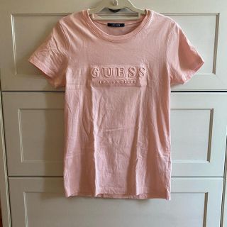 ゲス(GUESS)のGUESS ピンク　Tシャツ　ロゴ　ぽこぽこ(Tシャツ(半袖/袖なし))