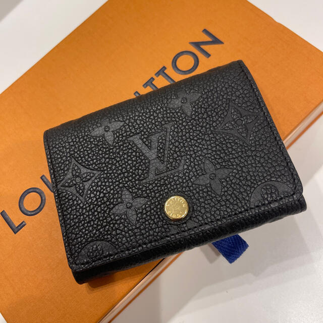 LOUIS VUITTON  アンブラントレザーモノグラム  名刺入れ　黒