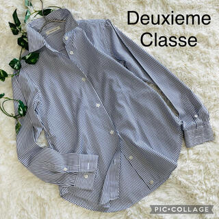ドゥーズィエムクラス(DEUXIEME CLASSE)のドゥズィエムクラス　ストライプシャツ　カシュクールシャツ(シャツ/ブラウス(長袖/七分))