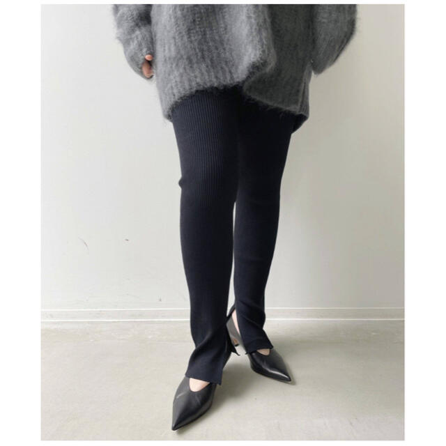 L'Appartement DEUXIEME CLASSE(アパルトモンドゥーズィエムクラス)の9/21のみbonheur様専用☆Rib Leggings 34 ブラック レディースのレッグウェア(レギンス/スパッツ)の商品写真