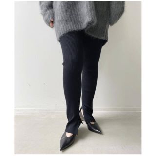 アパルトモンドゥーズィエムクラス(L'Appartement DEUXIEME CLASSE)の9/21のみbonheur様専用☆Rib Leggings 34 ブラック(レギンス/スパッツ)