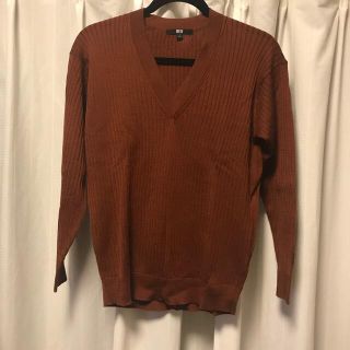 美品 UNIQLO ユニクロ　レディース　V ニットセーター ブラウン S 茶