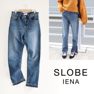 スローブイエナ(SLOBE IENA)の211905 スローブイエナ　iena サイドスリット　デニム　ジーンズ(デニム/ジーンズ)