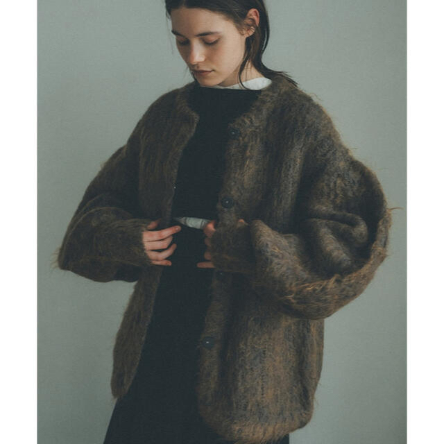 CLANE(クラネ)のCOLOR MOHAIR SHAGGY CARDIGAN❤︎ネイビー レディースのトップス(カーディガン)の商品写真