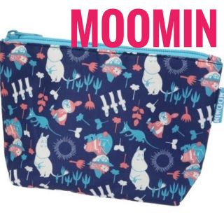 リトルミー(Little Me)のMOOMIN ムーミン　チラシ　コスメポーチ　ブルー　リトルミイ   新品　北欧(ポーチ)