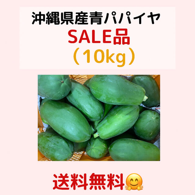 沖縄県産無農薬青パパイヤ10Kg ⚠️SALE‼️ 食品/飲料/酒の食品(野菜)の商品写真