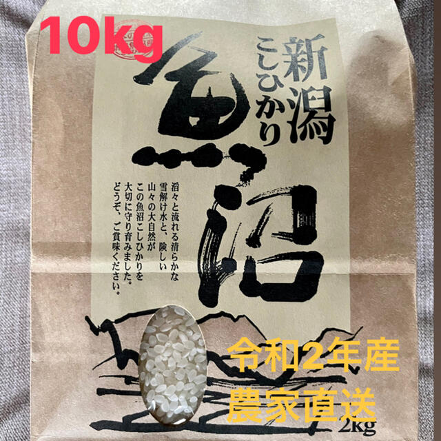 魚沼産コシヒカリ　令和2年 10キロ 食品/飲料/酒の食品(米/穀物)の商品写真