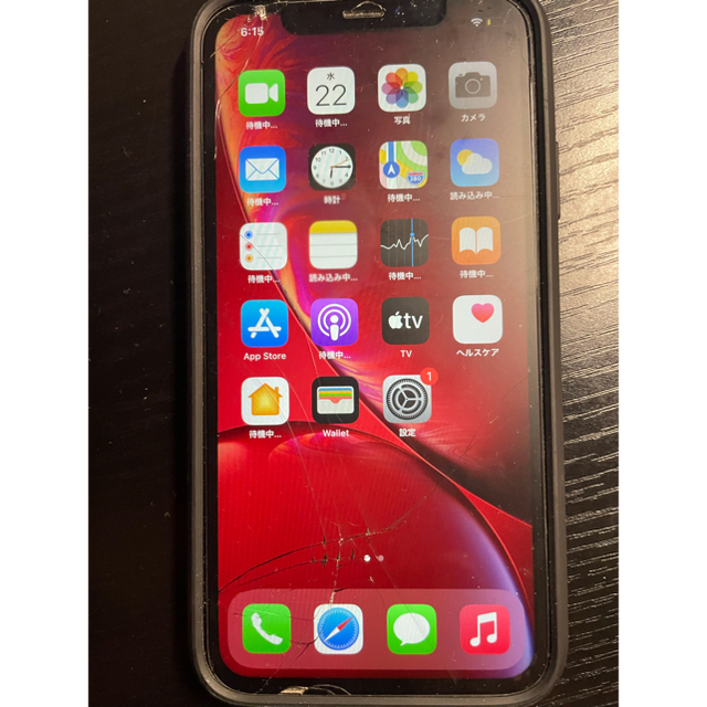 iPhone(アイフォーン)のiPhone XR レッド　ジャンク スマホ/家電/カメラのスマートフォン/携帯電話(スマートフォン本体)の商品写真