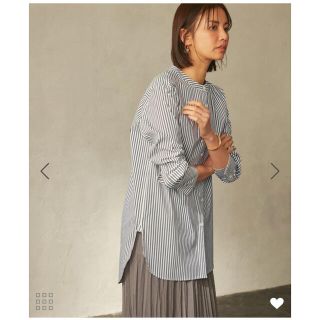 ロペ(ROPE’)のロペ　ハイパワーブロードボサムチュニックノーカラーシャツ　新品　未使用(シャツ/ブラウス(長袖/七分))