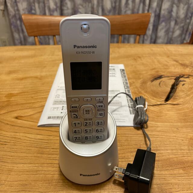 パナソニック コードレス電話機VE-GZS10DL-W（パールホワイト）