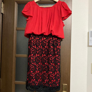 デイジーストア(dazzy store)のドレス/ワンピース(赤×黒)(ミディアムドレス)