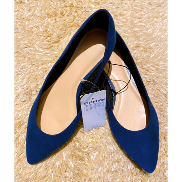 GU(ジーユー)のしらたま様専用⭐︎GU⭐︎フラット パンプス⭐︎ブルー⭐︎青⭐︎S⭐︎⭐︎未使用 レディースの靴/シューズ(ハイヒール/パンプス)の商品写真