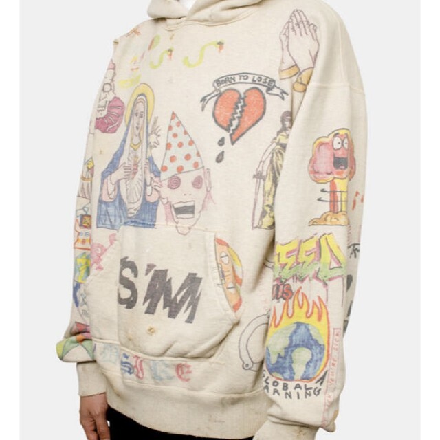 saint michael graffiti hoodie