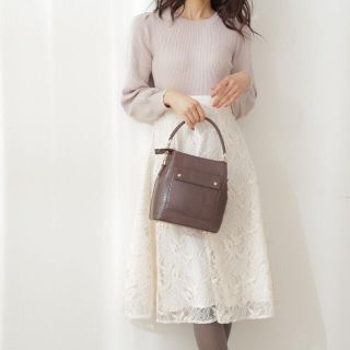 プロポーションボディドレッシング(PROPORTION BODY DRESSING)の【美人百花10月号 掲載商品】ベロアレースニットドッキングワンピ (ひざ丈ワンピース)